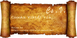Csonka Viktória névjegykártya